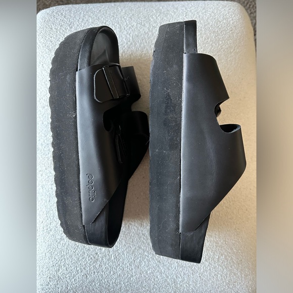 Birkenstock Papillio Platform Arizona, all Leather, size 41 Medium/Narrow, Black - Picture 4 of 6